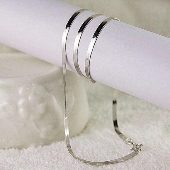 NEW 925 Sterling Silver Snake Chain Necklace - Picture 2 of 5